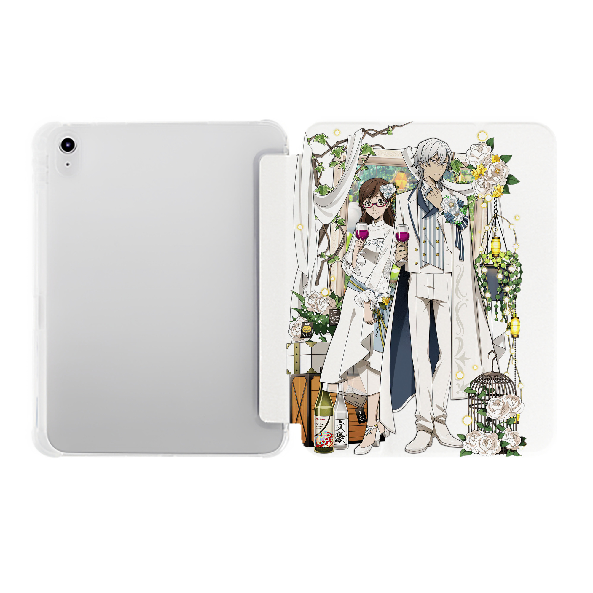 （画像用） 文豪ストレイドッグス Bungo Stray Dogs IPad ケース ペン収納付き 三つ折りスタンド PUレザー×シリコン 対応機種9.5/10.5/10.9インチ